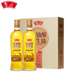 鲁花 食用油 5S 物理压榨 油酸含量高于75% 精装礼盒 高油酸花生油750ml*2