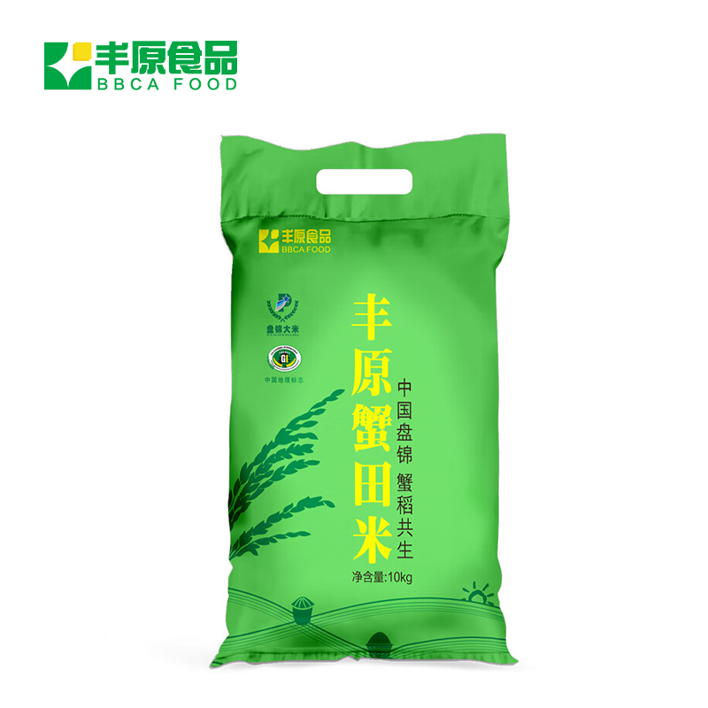 丰原食品 东北大米 优质一等 盘锦大米 蟹稻共生 粳米 丰原蟹田米10kg
