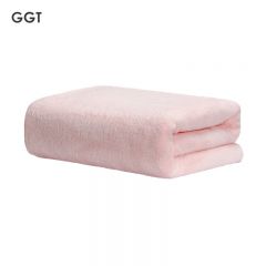 GGT 成人浴巾家用洗澡吸水速干大毛巾女高档男裹不掉毛樱若色70*140cm