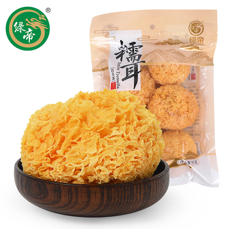 绿帝 银耳 白木耳糯耳 食用菌干货 糯耳185g 1袋