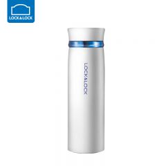 乐扣乐扣（LOCK&LOCK） LHC4131WB不锈钢情侣学生保温杯菲特旋转盖轻量杯450ml白蓝
