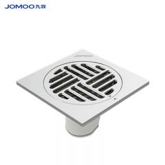 九牧（JOMOO）92448-1B-1 黄铜淋浴防臭地漏 防虫防臭防返水卫生间浴室洗衣机大排量地漏 亮银色三重密封干区地漏