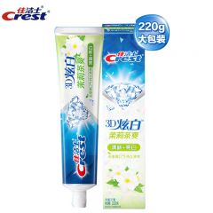 佳洁士（CREST） 炫白茉莉茶爽牙膏220g 美白去黄去牙渍防渍含氟防蛀清新口气