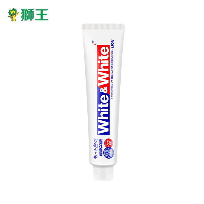 狮王（Lion）White﹠White美白牙膏150g防蛀固齿亮白去渍