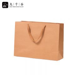 九千谷 礼品袋手提袋特大号情人节日礼物包装袋子牛皮纸袋横款5只装3056