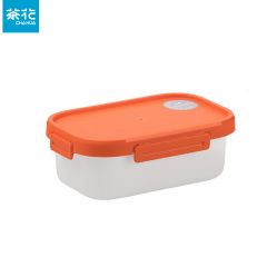 茶花（CHAHUA） 031002 饭盒分格微波炉密封双层儿童学生饭盒长方形便携便当盒 1个装【780ml双层】