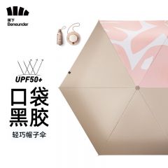 蕉下（beneunder） 口袋系列帽野黑胶五折伞BM65123漠霞