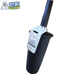 世家 简约高筒马桶刷子长柄清洁刷洁厕硬毛刷黑色