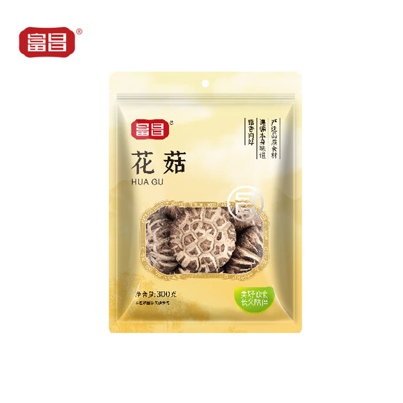 富昌 花菇300g 香菇干 山珍蘑菇菌菇 南北干货特产