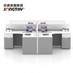 中泰（jongtay） J-PU24-15TA4办公室职员屏风工位卡座简约现代员工桌财务桌隔断工位4人位3040W×3040D×1100H