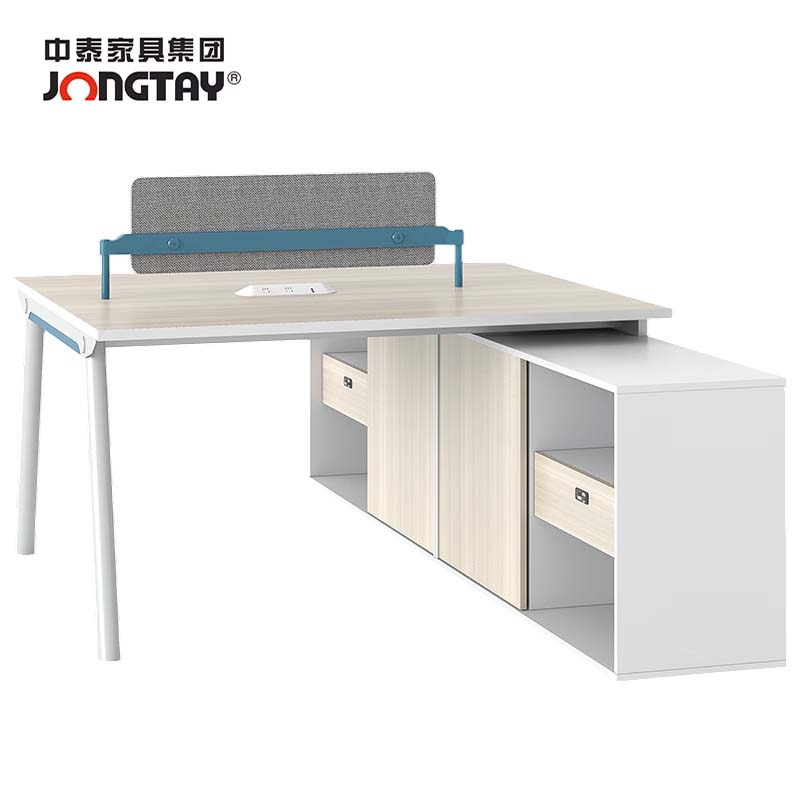中泰（jongtay）  J-AT-GE14双人财务办公桌椅组合屏风工位职员桌卡座员工桌办公家具 1400W×2400D×750H