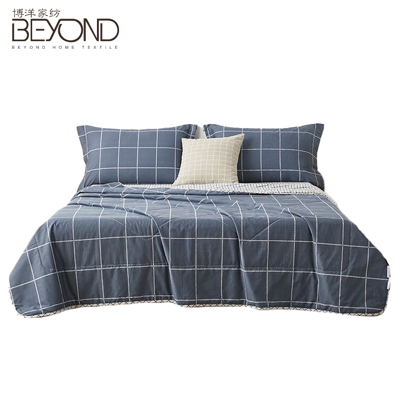 博洋家纺（BEYOND HOME TEXTILE） 全棉夏凉被抑菌100%纯棉夏被可水洗空调被夏天用薄被子格爵150*210cm
