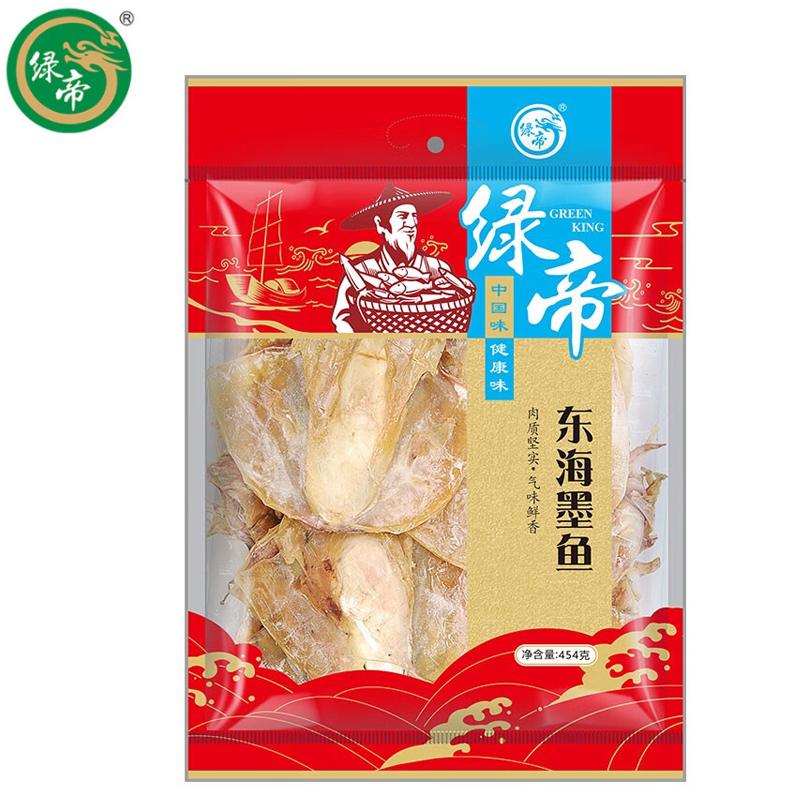 绿帝 海产干货 漳州东山特产 东海墨鱼干 东海墨鱼454g