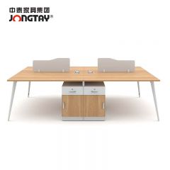 中泰   J-FBHX281职员桌屏风隔断办公桌办室室员工电脑桌椅组合简约现代4人位2800W×1200D×750H