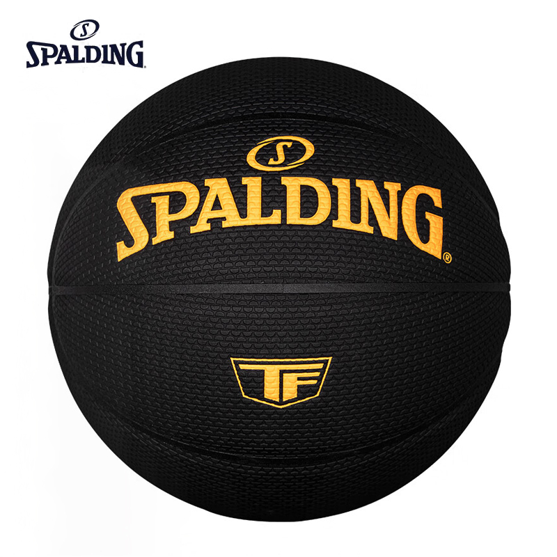斯伯丁SPALDING 77-961Y防尘吸湿PU室内外成人青少年篮球新年礼物送礼黑色