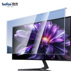 倍方 24英寸 16:10电脑显示器防蓝光保护屏 防蓝光辐射膜台式机屏幕保护膜亚克力悬挂式阻隔板54cm*34cm 透明