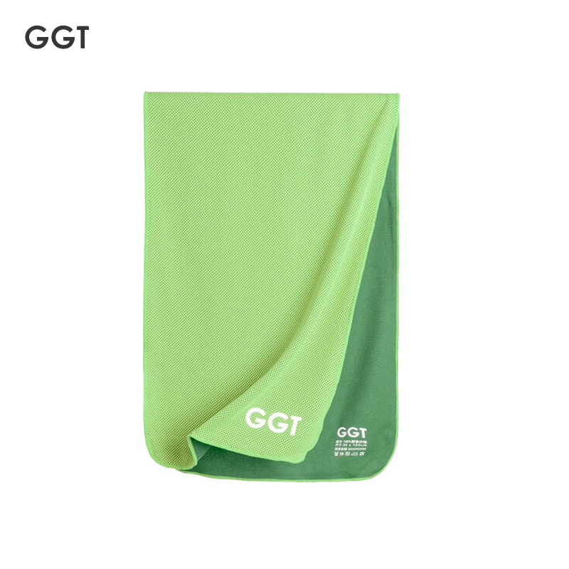 GGT 日本冷感运动毛巾跑步便携速干健身凉爽巾羽毛球腕巾瑜伽擦汗巾苗色30*100cm