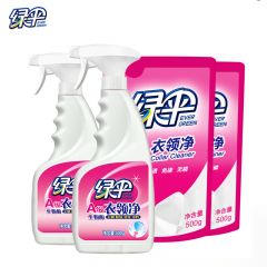 绿伞 衣领袖口助洗 去黄去渍 白衬衫校服清洁剂 500g*2瓶+500g*2袋