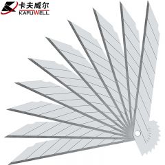 卡夫威尔 10PC金属柄美工刀壁纸刀裁纸刀片（尖头）9*80MM  KU2707