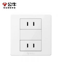 公牛（BULL） G07Z222 墙壁面板开关插座 10A四孔二位二极 开关插座 白色