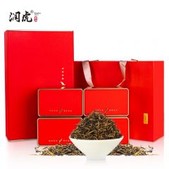 润虎 红茶茶叶礼盒装高档送长辈伴手礼 100g*4 甄选好礼金骏眉400g