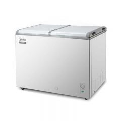 美的（Midea） BCD-271VMQ 冰箱双温双箱展示柜家商两用囤货雪糕冰柜大容量冷藏冷冻冷柜双门玻璃卧式保鲜冰箱 白色