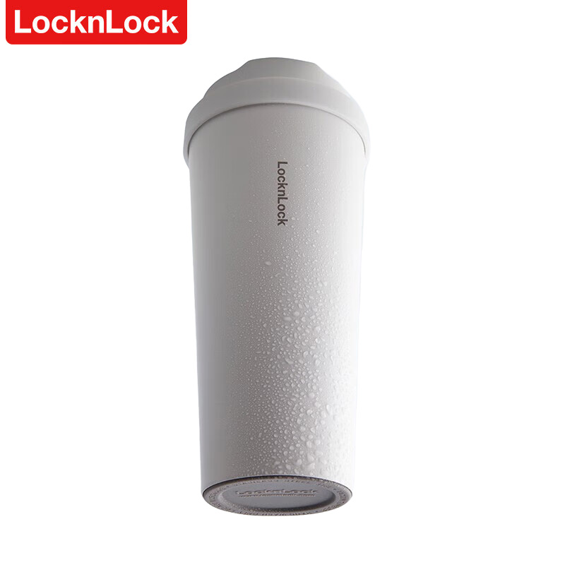 乐扣乐扣（LOCK&LOCK） 遇见元气保温保冷咖啡杯弹跳盖男女颜值水杯550ML白色LHC3249WHT
