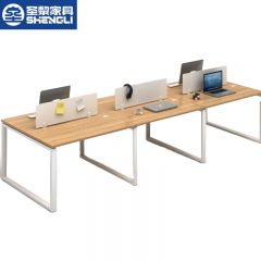 圣黎 办公家具财务办公桌员工位职员屏风电脑桌 六人位