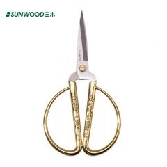 三木（SUNWOOD） 91121 190mm不锈钢剪刀 龙凤呈祥结婚开业剪彩居家剪家用彩金剪子美工剪手工剪裁缝剪裁纸剪纸