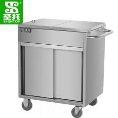 圣托（Shentop） 调料车柜式拉门 酒店饭店多功能调料车 不锈钢商用调料台 DJD01