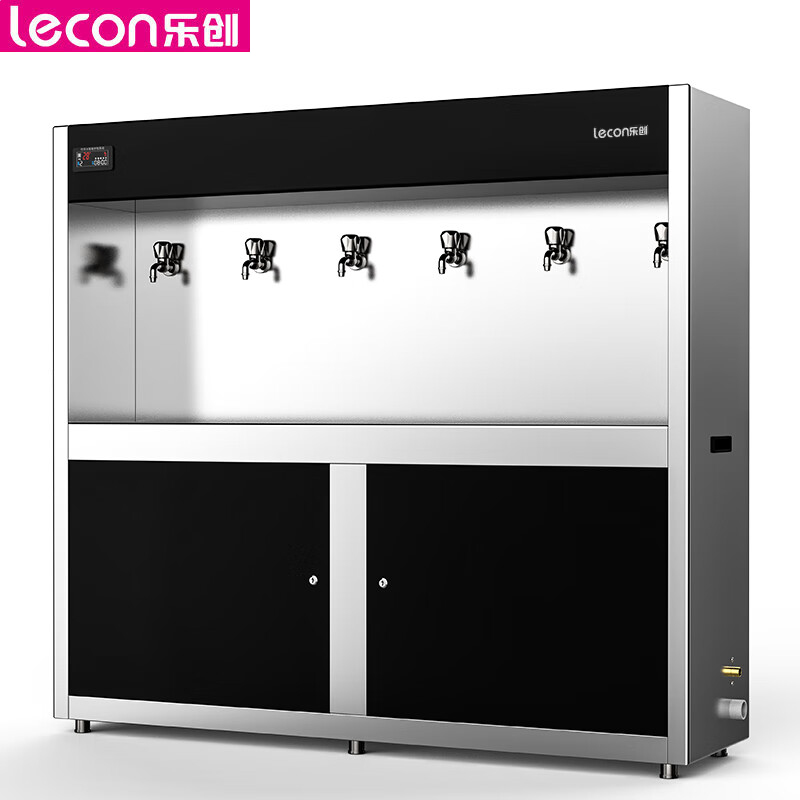 乐创 (lecon) LC-J-WY6H商用直饮机 35L不锈钢开水器 五级过滤饮水机 一开五温