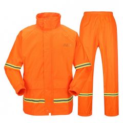 天堂伞 T093A分体式透气工作服雨衣雨裤套装    橘红色M码1套装