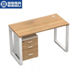 圣黎 办公家具财务办公桌员工位职员屏风电脑桌 单人位【含柜】