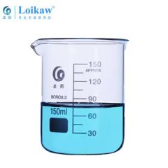垒固 低型玻璃烧杯150ml(4个盒装)B-000126-4