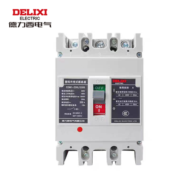 德力西电气 塑壳断路器 CDM1-250L/3300 200A 三相3P空气开关 过载短路保护器
