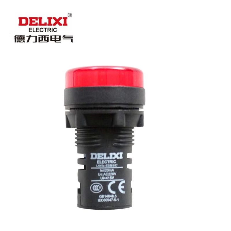 德力西电气 警示灯 按钮 LAY5s-ZS AC 380V 红(指示灯) 塑料 LED型 22mm LAY5SZSQ4 按钮开关