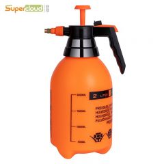 舒蔻 （Supercloud）气压式喷壶 浇花园林洒水消毒多用途喷水壶橙红2L