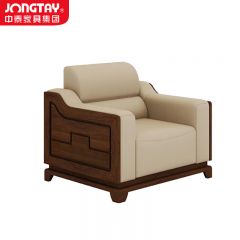 中泰（jongtay） J-S0WLEZ1-1商务办公沙发接待会客单人位西皮沙发 990W×860D×855H