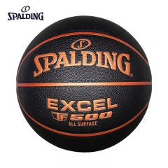 斯伯丁SPALDING 77-850Y新款室内室外PU篮球TF-500吸湿表皮新年礼物送礼TF传奇系列黑金