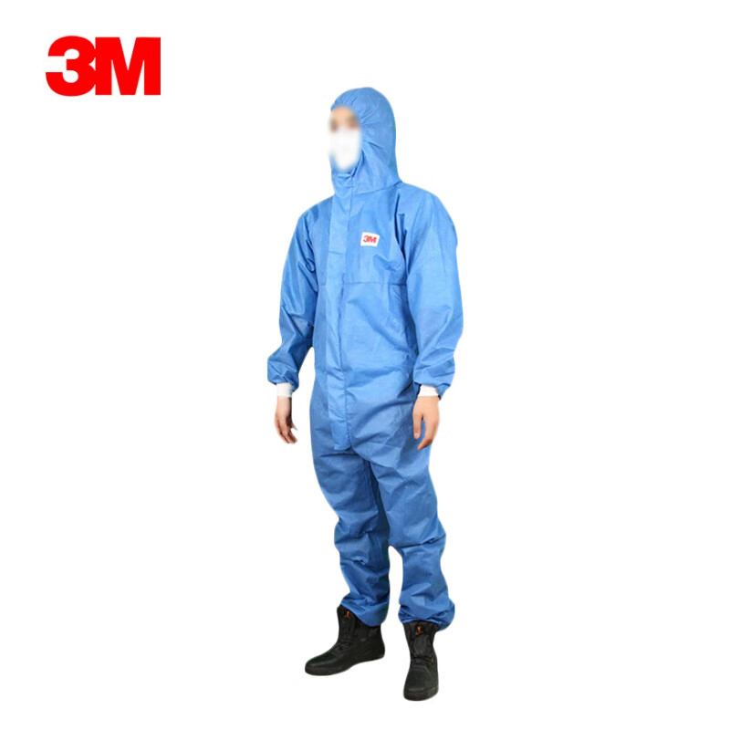 3M 4532+ 蓝色带帽连体防护服XXL码1件装