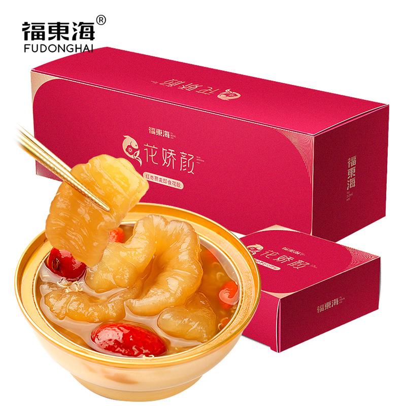 福东海 即食花胶可搭深海鱼胶即食鱼胶孕妇代餐滋补品 红枣藜麦即食花胶600g