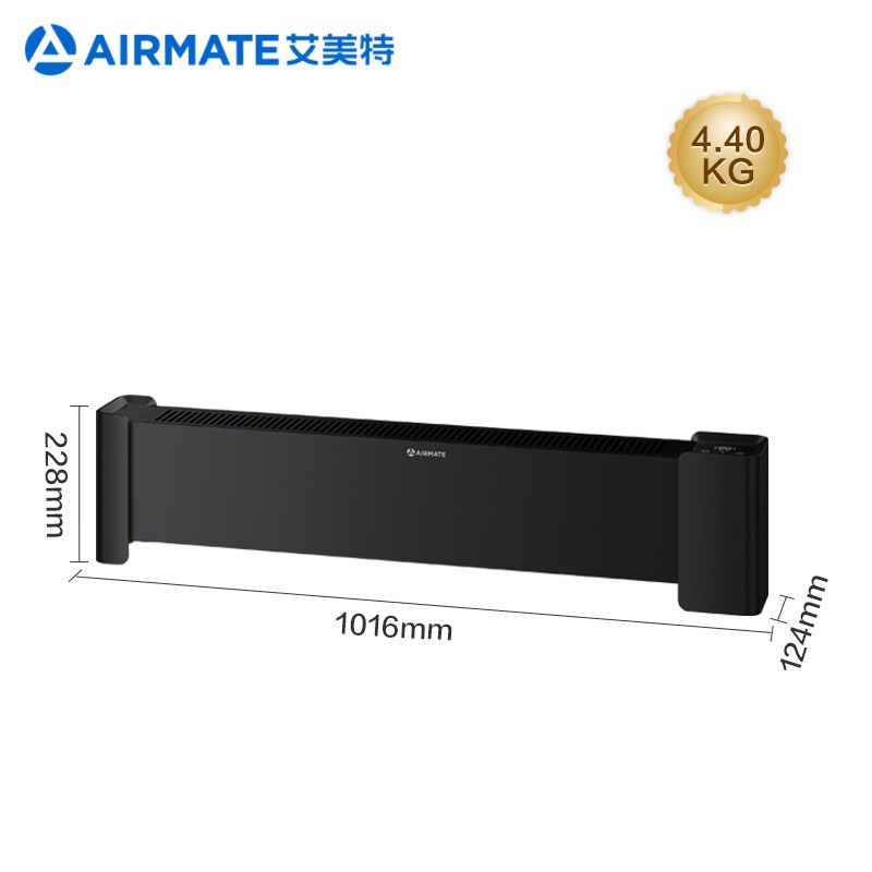 艾美特（AIRMATE）取暖器踢脚线 大面积浴室防水石墨烯速热移动地暖 HD22-R36 遥控款