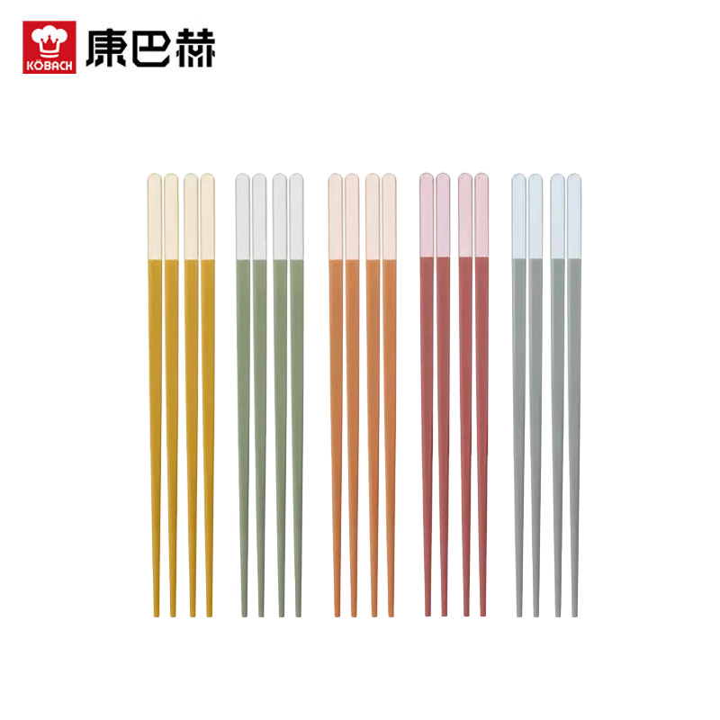 康巴赫（KBH） 合金筷子个人专用筷耐高温防滑不易发霉易清洗无漆餐具家用10双装KH-JKGB02