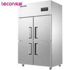 乐创 (lecon) 商用四门冰柜 立式厨房髙身雪保鲜高柜 双压缩机冰箱 全冷藏【工程款】LC-J-SM01