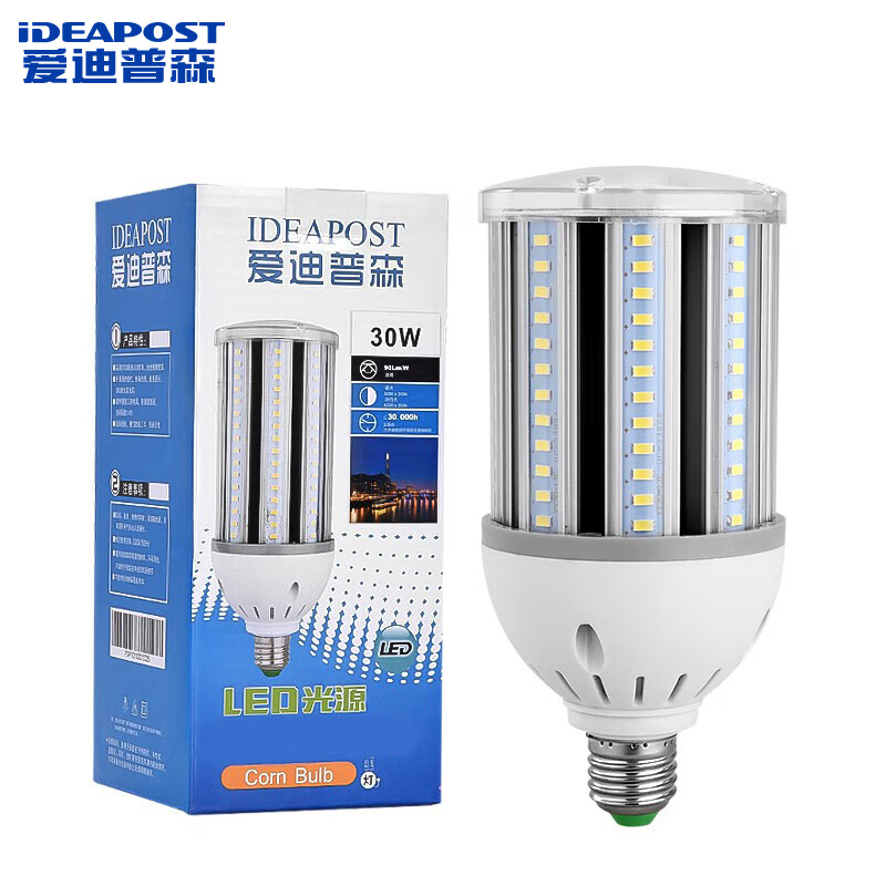 爱迪普森（IDEAPOST）AD-LCYM020-30W/3000K暖光 led灯泡 玉米灯泡 路灯庭院灯泡 e27螺口