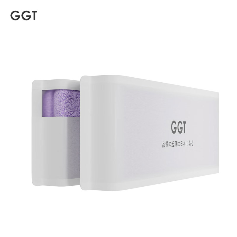 GGT 日本棉花糖毛巾新疆长绒棉洗脸巾家用柔软面巾五星级酒店加厚毛巾若紫色35*75cm