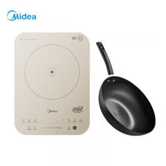 美的（Midea） MC-22RB11 电磁炉家用多功能2200W双测温变频恒温智能电磁灶火锅炉玻璃面板4D防水