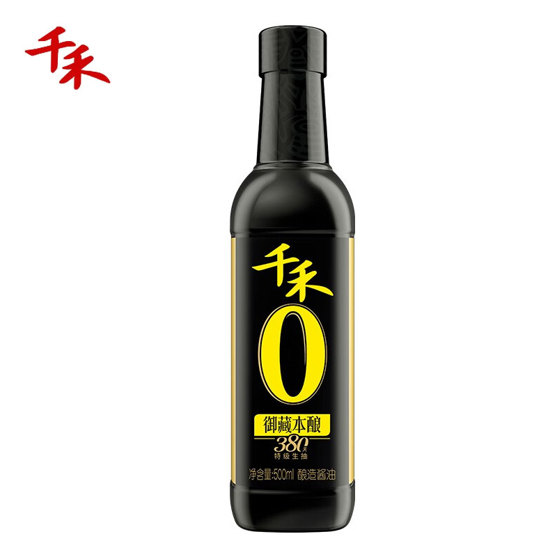 千禾 不使用添加剂特级生抽酱油御藏酱油380天500ml炒菜提鲜