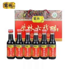 紫林 六珍醋250ml*6瓶 六种风味食醋 山西特产陈醋家用醋凉拌调味饺子蘸料醋泡 礼品醋玻璃瓶装礼盒装送礼