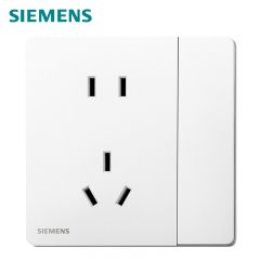 西门子（SIEMENS） 5UB31363NC08 荟绎10A二三极插座10A五孔插座 带双控开关 墙插面板 辰光白